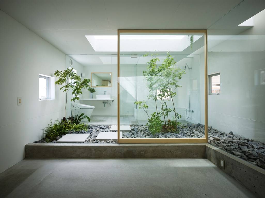 thiết kế vườn xanh trong nhà