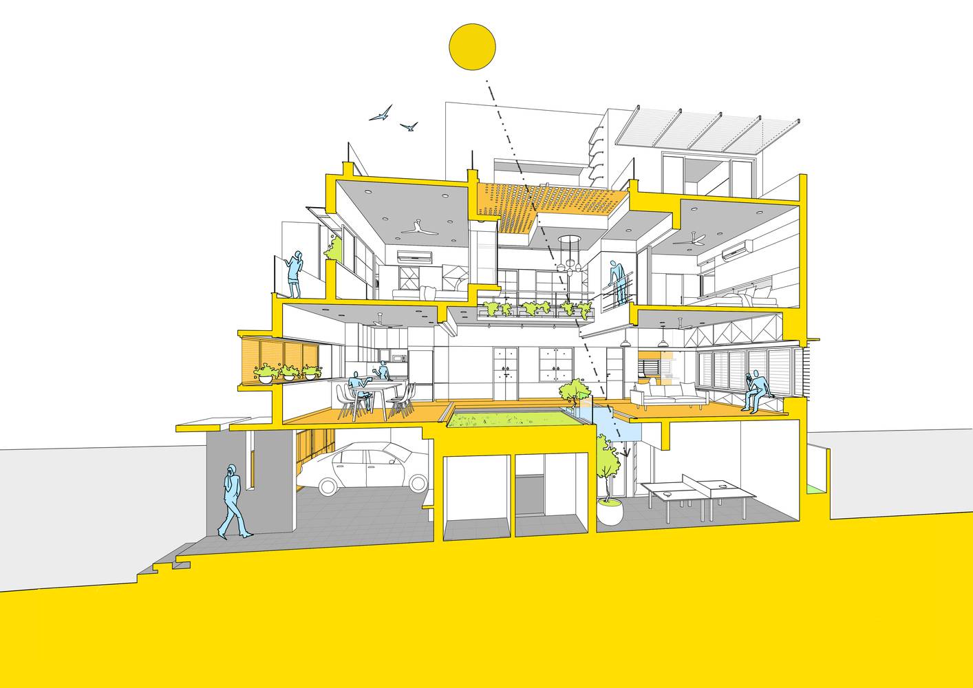 Đánh bay những yếu điểm của các căn nhà phố hiện đại, Soul Garden House tỏa sáng rực rỡ, ngập tràn ánh sáng Mặt Trời