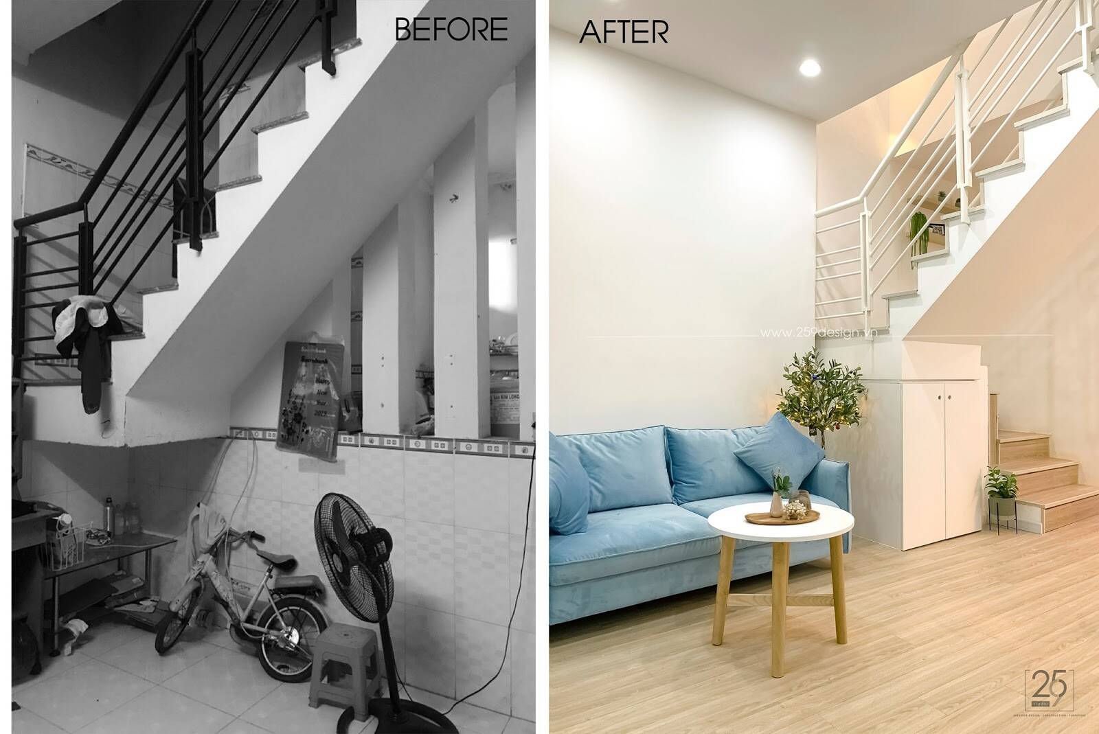 Cải tạo căn nhà 52m2 tăm tối, bí bách thành không gian rộng thoáng, tiện nghi bất ngờ