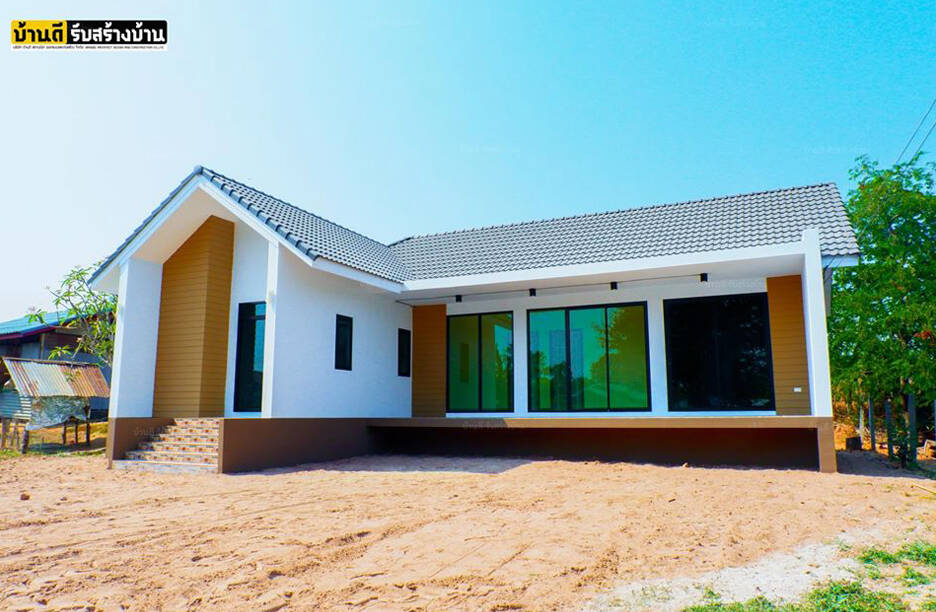 Nhà 1 tầng thiết kế theo phong cách tối giản, công năng 3 phòng ngủ, 2 wc, chi phí khoảng hơn 1 tỷ đồng