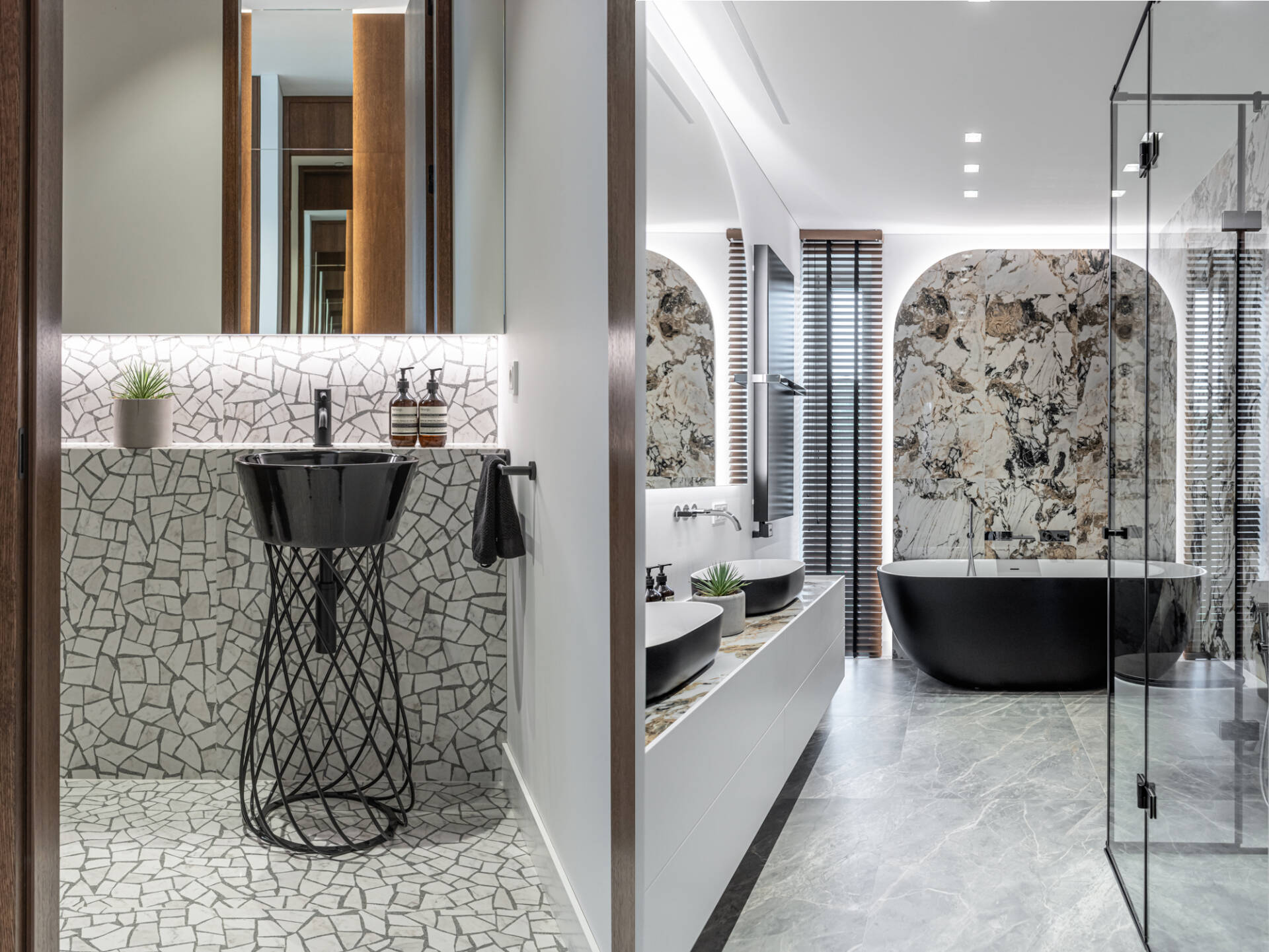Nhà 2 tầng 267m2 thiết kế như spa với bể bơi và phòng xông hơi, nội thất chủ yếu là gỗ sồi và đá