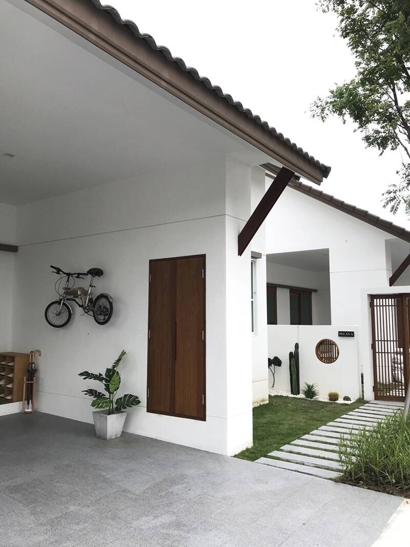 Ngôi nhà nhỏ 1 tầng thiết kế theo phong cách hiện đại, nhấn mạnh sự tối giản và thoải mái