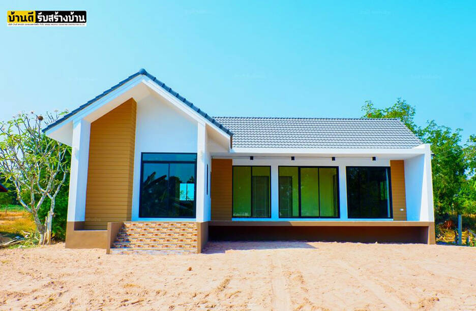 Nhà 1 tầng thiết kế theo phong cách tối giản, công năng 3 phòng ngủ, 2 wc, chi phí khoảng hơn 1 tỷ đồng