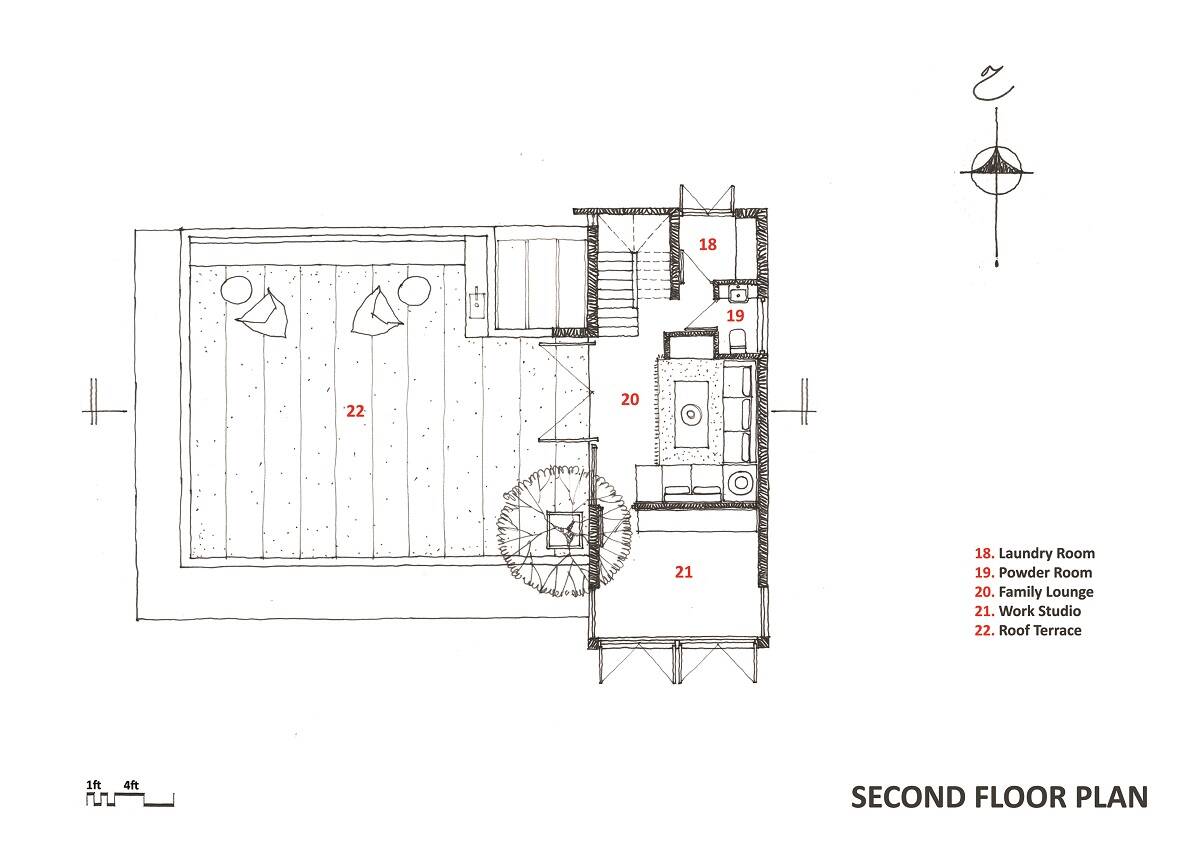 Nhà phố hiện đại với sân trong giúp cải thiện khả năng lấy sáng, tạo cảm giác tươi mát cả ngày