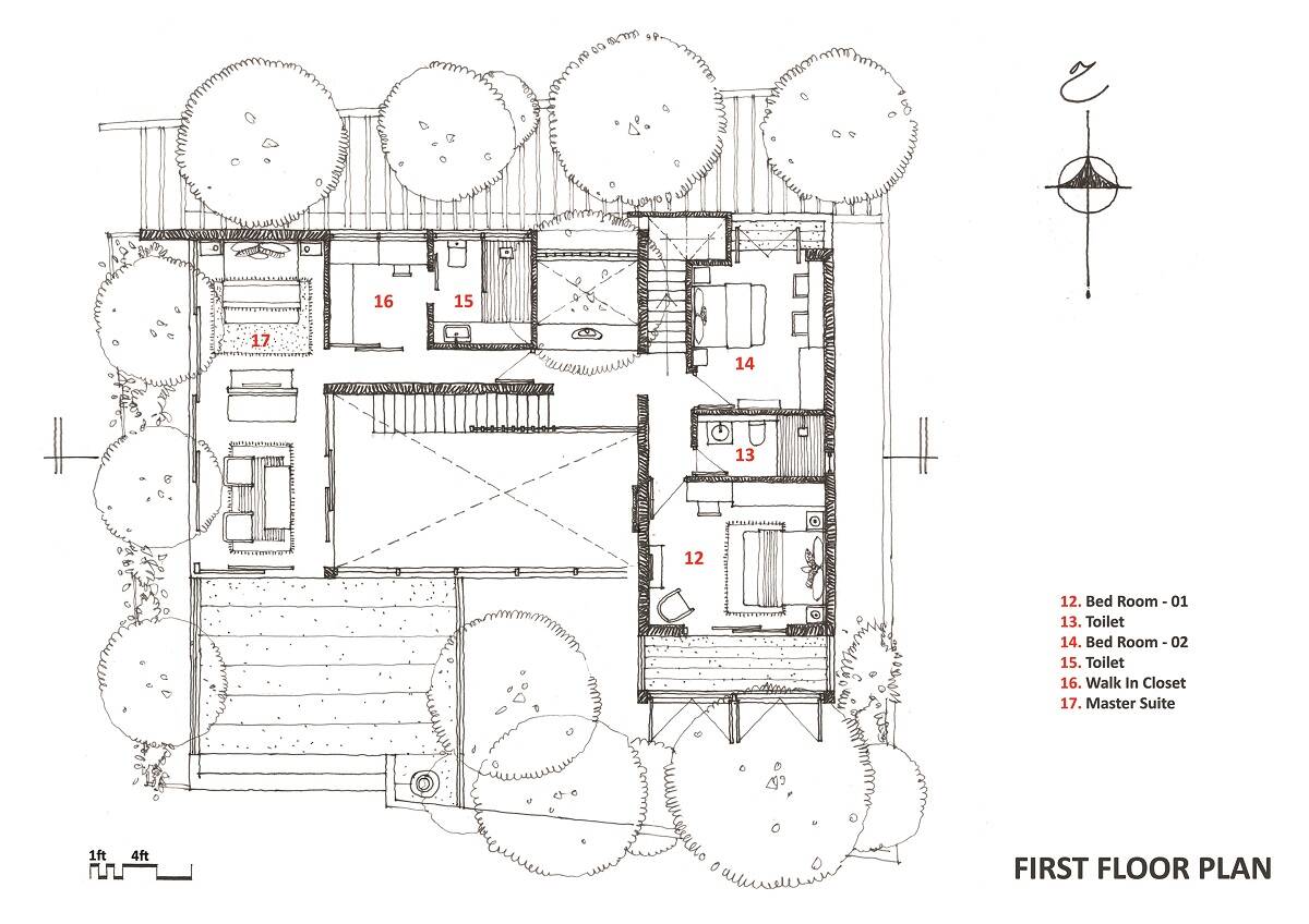 Nhà phố hiện đại với sân trong giúp cải thiện khả năng lấy sáng, tạo cảm giác tươi mát cả ngày